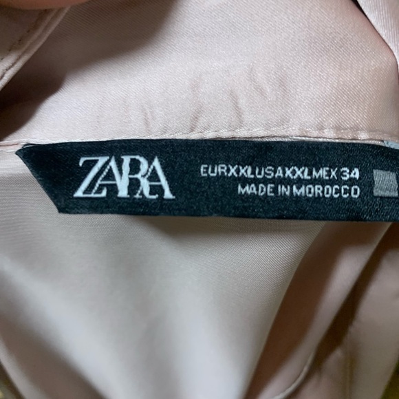 Zara Satiny button down pink blouse - Picture 8 of 9